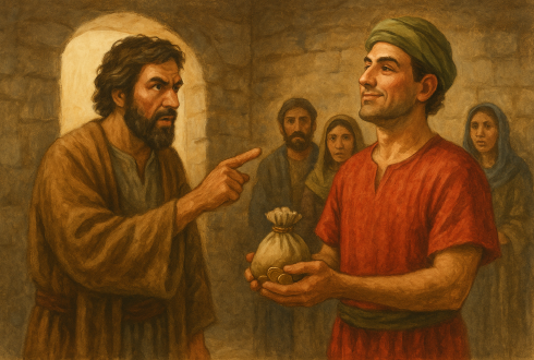 Ananias and Sapphira Bible lesson on lying, tell the truth